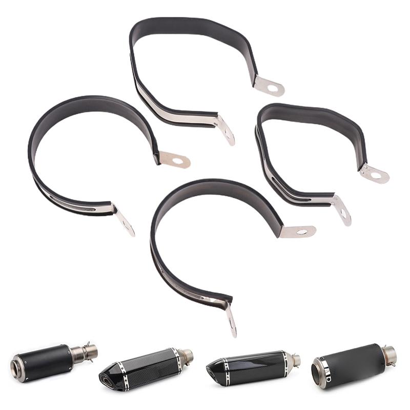 Motorcycle 60.5Mm Exhaust Pipe 51Mm Muffler Universal Fixed Circle Carbon Fiber Holder Clamp Fixed Ring Support Bracket