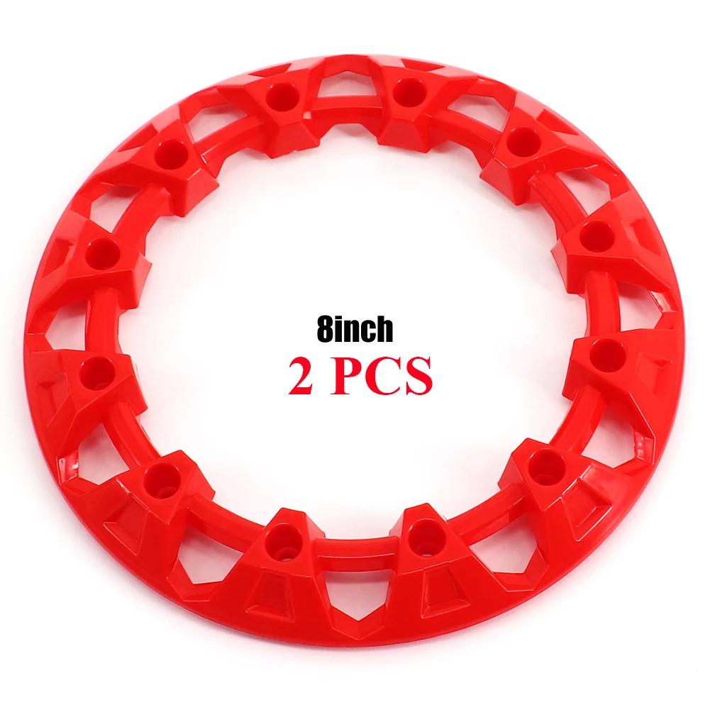 2PCS 4PCS 8-inch ATV Wheel Trim Hub Protection Decor Rim Cap Universal Vehicle All Terrain Wheel Plastic Cover For 8inch Tires