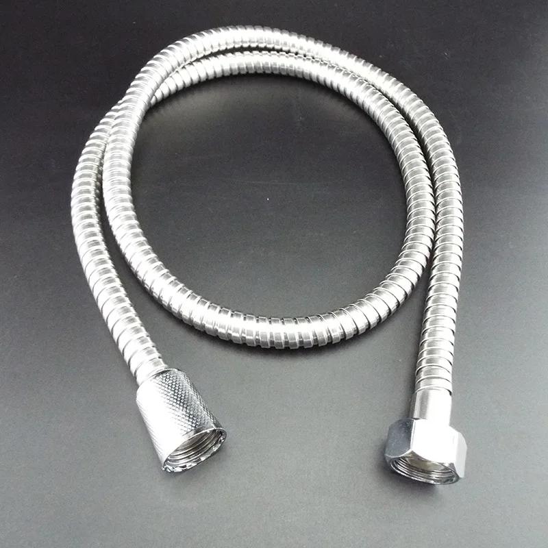 Flexible Shower Hose Tube 1.5/2/3m Long for Home Bathroom Shower Water Hose Extension Plumbing Pipe Pulling Stainless Steel