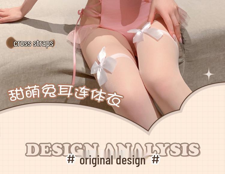 Sexy Bunny Girl Cosplay Dessous: Fantasy Cutout Temptation Einteiler