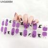 New Halloween Semi-cured UV Gel Nail Stickers Bat Pumpkin Skull Full Cover Gel For UV Lamp Gel Nail Strips Press On Nail Decal