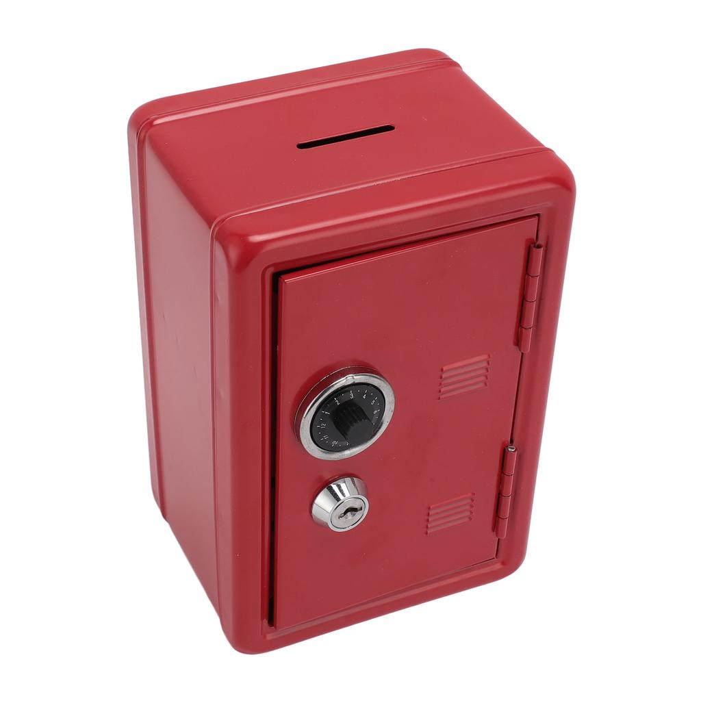 Mini Safe Box Red Dictionary Shape Money Bank Metal Piggy Bank with Lock Key Password for  Jewe