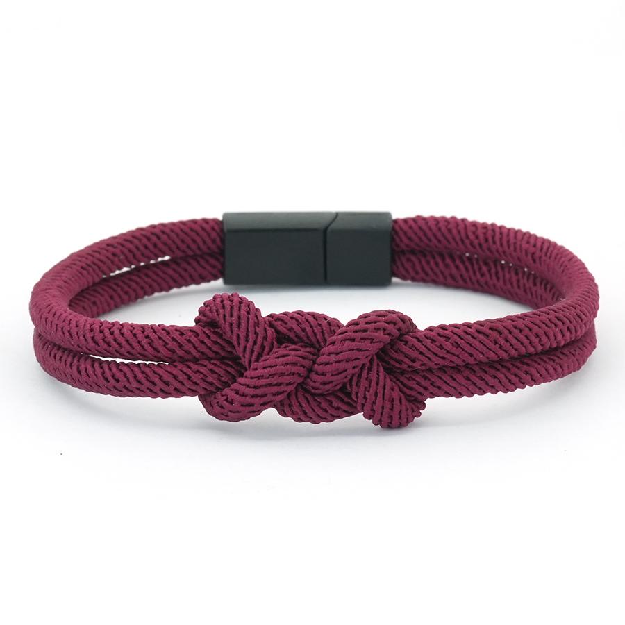 Einzigartiges Herren Seilarmband Premium Ausgewählt 4mm Schnur Spezieller Glücksknoten Tibetisches Armband Erhältlich in Mehreren Farben und Größen