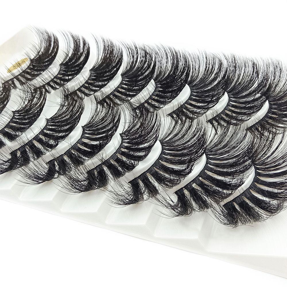 Natural Multilayered Effect Wispies Fluffy 25MM Lashes False Eyelashes 4D Mink Eye Lash Extension