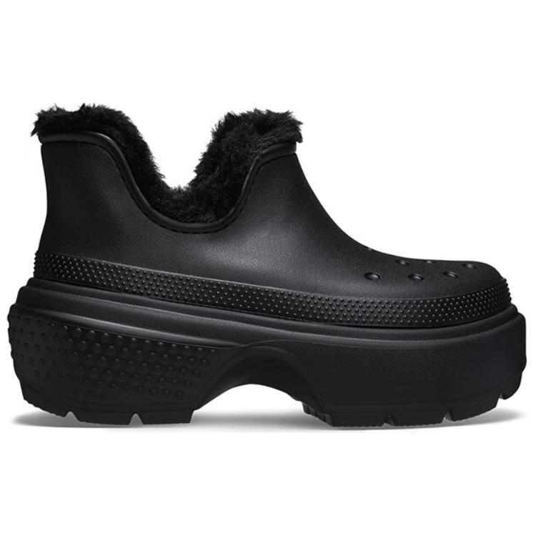 Crocs Simple Versatile Comfortable Booties 5.5cm Unisex Black