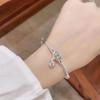Zuyin 999.9 National Style Safe Ruyi Lock Bag Bamboo Knot Push Pull Bracelet Pure Silver Solid Ruyi Lock Valentine's Day Gift