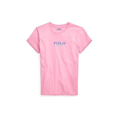 Polo Logo Cotton Short Sleeve T-Shirt Women Tops Pink WMPOKNINCU20156-650