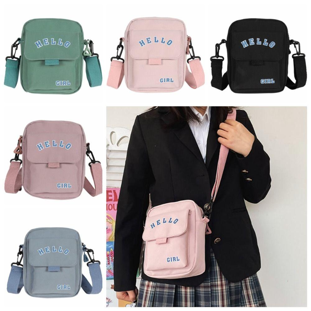 

Маленькая квадратная сумка на молнии Harajuku Student Crossbody Bag Fashion Canvas Shoulder Bag Shopping