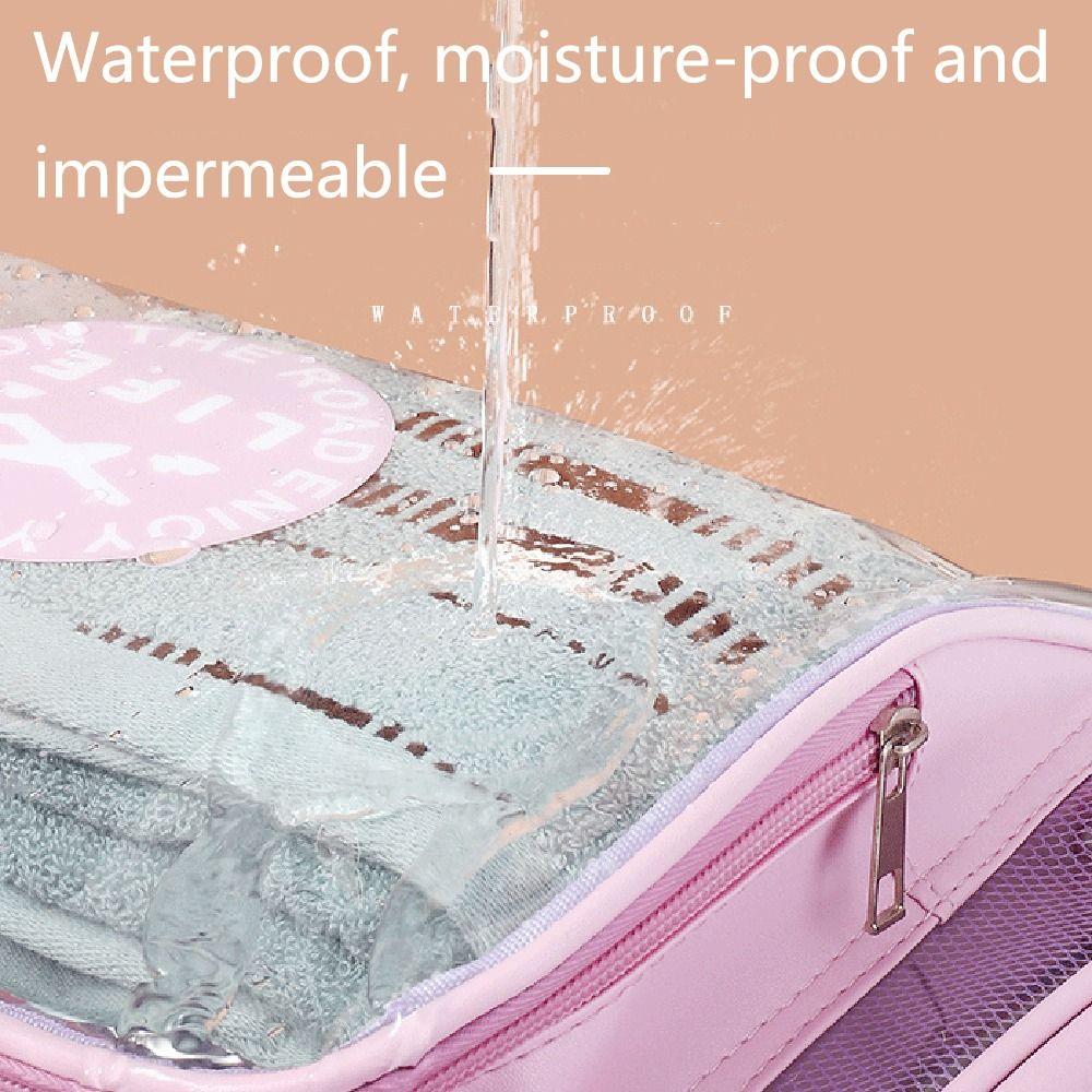 Transparent Portable Cosmetic Bag Wet and Dry Separation Makeup Handbag  Carry-on Items