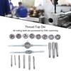20pcs Metric Thread Tap Die Set Alloy Portable High Hardness Tap Die Hand Tools Set