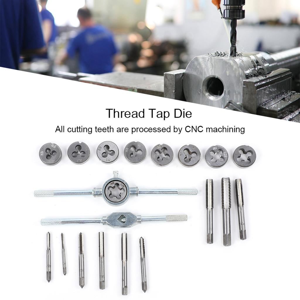 20pcs Metric Thread Tap Die Set Alloy Portable High Hardness Tap Die Hand Tools Set