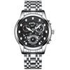 Men Sports Watch Business Calendar Wristwatch Waterproof Hollow Out Quartz Watch