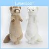 Morbido e Soffice Peluche di Furetto Marrone e Bianco per Divano Decorativo e Sonno