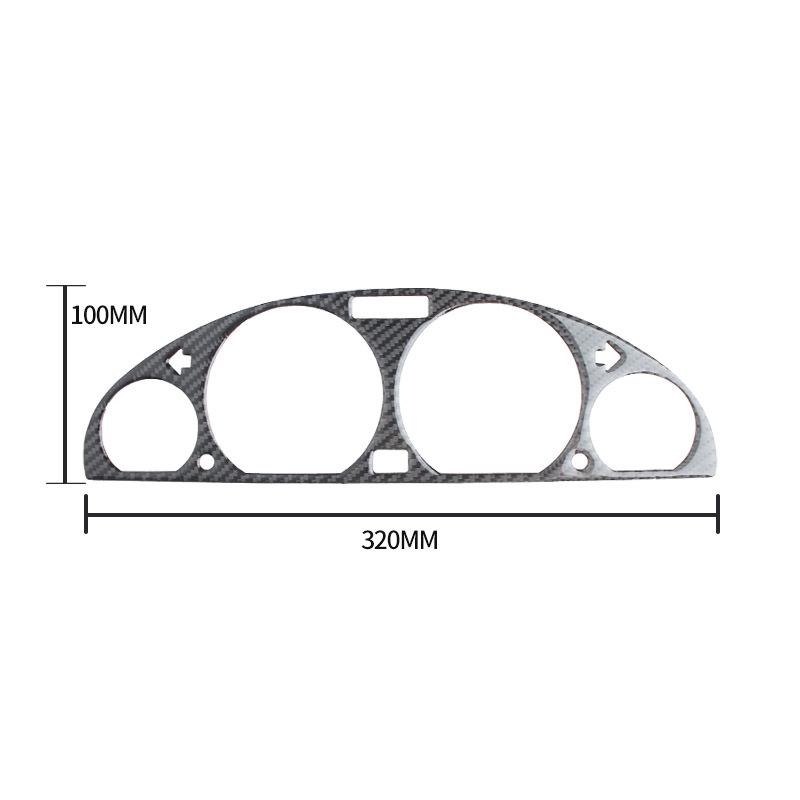 Auto Carbon Fiber Center Instrument Panel Dekorative Rahmen Panel Abdeckung Trim Aufkleber Für BMW 3 Serie E46 M Power M3 auto