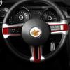 For Ford Mustang 2009 2010 2011 2012 2013 2014 Accessories Car Steering Wheel Sticker Decal Carbon Fiber Interior Trim