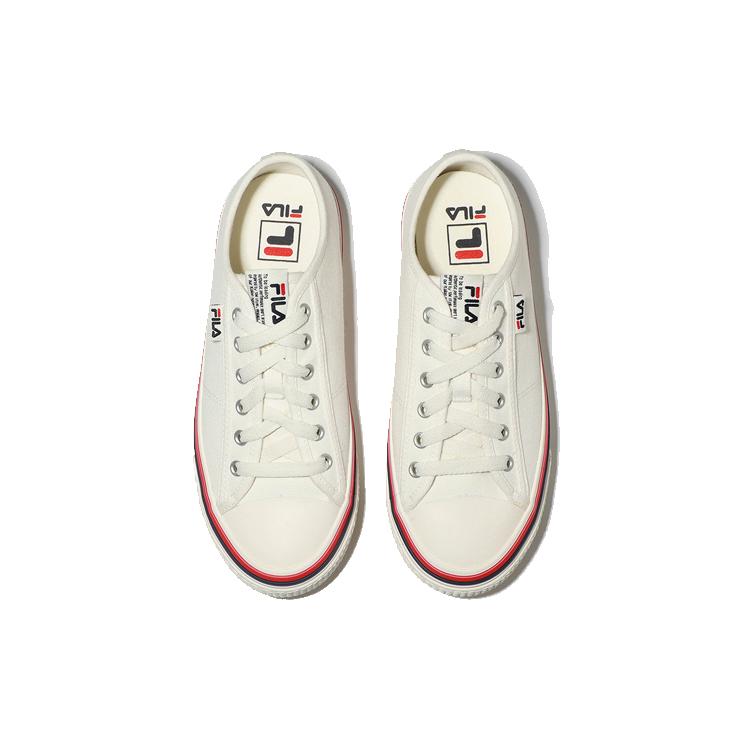 Fila Scanline Canvas Low Top Skateboard Shoes Unisex Ecru 1XM01586D_920