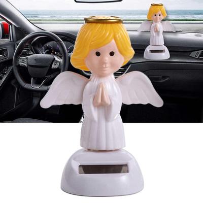 Car Ornament Car Decor Dancing Flip Dolls Bobble Head Doll Solar Swinging Angel Shaking Head Dolls