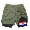 Croatia Flag Camouflage Muay Thai Kick Boxing Shorts Men Women Unisex Sportswear Double Layer Quick Dry Breathable Training Sport Gym Fitness Workout