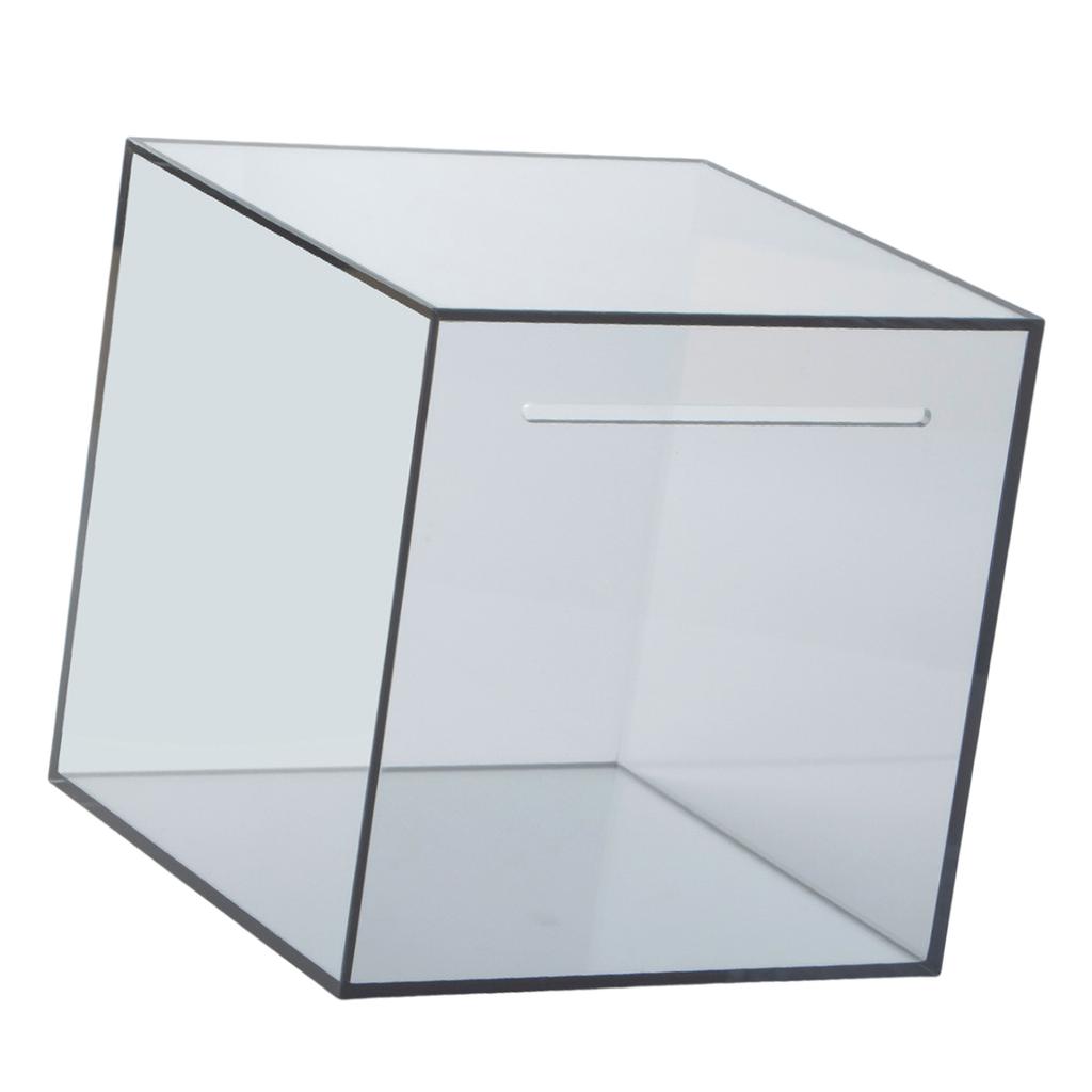 Acrylic Transparent Money Jar Clear View Savings Progress One Way Coin Slot Home Decoration