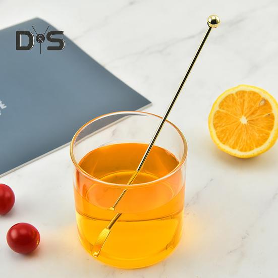 Edelstahl-Rührstab, rutschfest, für Wein, bequemer Griff, Getränkerührer, Barkeeper-Werkzeug