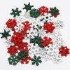 (50 Pieces/pack) 23mm Christmas Snowflakes Multicolored Wood Chips Wooden Crafts Christmas Tree Decorations Handmade DIY