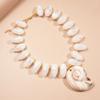 Acrylic Beaded Water Drop Conch Pendant Necklace Vacation Style Unique Personality High-End Exaggerated Necklace For Women