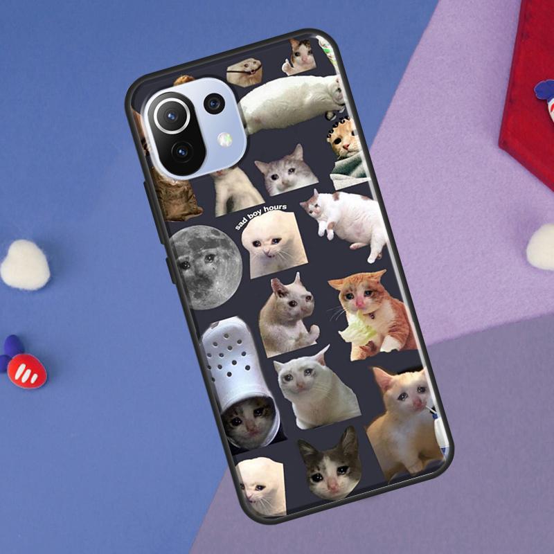 Crying Cat Memes And Dog Cover For Xiaomi 14 13 Ultra 11T 12T 13T 14T Pro POCO X7 Pro X3 X5 F3 F5 F6 M6 X6 Pro Case