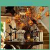 Adorable Led Pumpkin String Fairy Lights For Enchanting Halloween Home Decoration