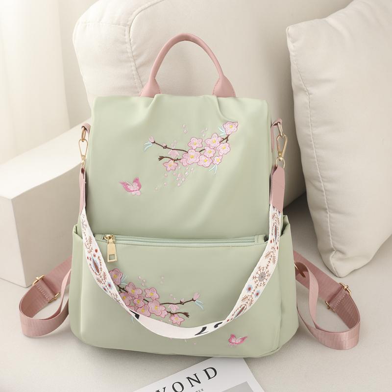 Waterproof Oxford Women Backpack Fashion Anti-theft Women Backpacks Flower Print Girls School Bag 2023 Summer Large Backpack
