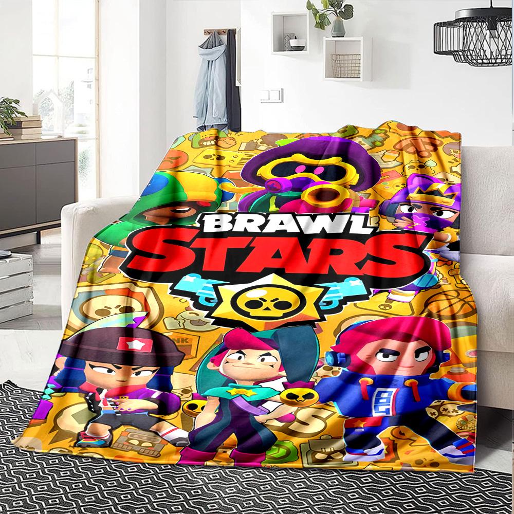 Brawl Stars Blanket Durable Comfort Great for Couch Sofa Bedding for All Occasions Modern Style Ideal Gift for Friends Family Couples Picnic