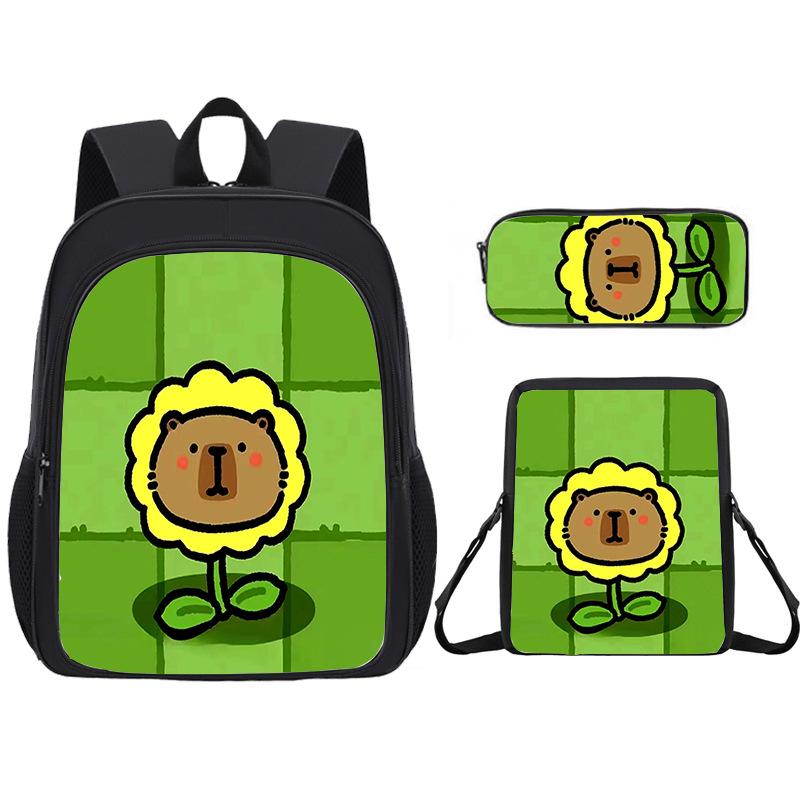 Student Schoolbag Large Capacity Backpack Double Layer Backpack Satchel Pencil Case Versatile Storage