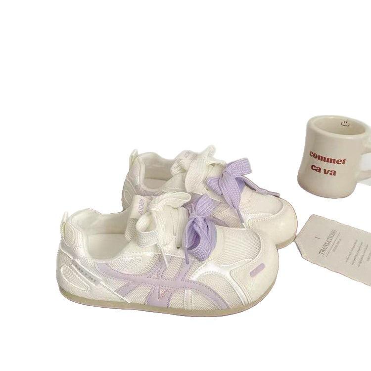 Summer mesh breathable little white shoes children's new ugly cute big head shoes niche versatile sports board shoes