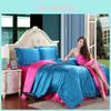 Luxurious Satin Silk Bedding Set 4pc With Comfortable Fitted Sheet And Pillow Case