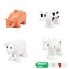 Big Building Blocks Marine Farm Animal Cat Dog Accessories Lion Shark Compatible With Duploed City Education Children Gift Toys