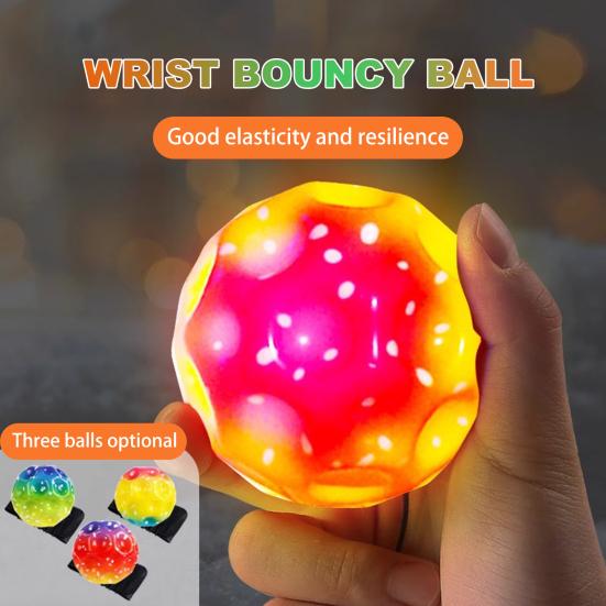 Hračka Rebound Wrist Ball s poutkem na zápěstí a elastickou šňůrkou Design pro snadné uchopení Míč pro návrat zápěstí Barevné míčky s hvězdnou oblohou pro všechny věkové kategorie