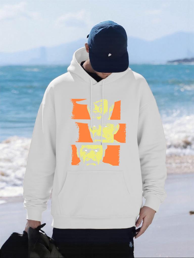Three Golden Men Printing Man Hoody Multicolor Pocket Hoodies Casual Fleece Hoodie Unisex Comfortable Hip Hop Male Pullovers