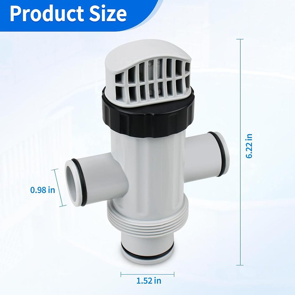 Intex 11872 Doppel-Schlauch-Absperrventil Poolteile Ersatz Poolpumpe Teil Doppel-Schlauchverbinder für oberirdische Poolpumpe