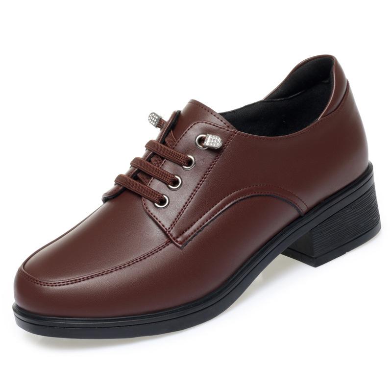 Fashion Women Sneakers Women Comfortable Slip on Shoes Woman Soft Leather Wedge Single Casual Shoes Mother High Heels Shoes
