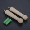 2Pcs Wooden Hook Home Decor Wall Mounted Peg Hanger Coat Shaker Hat Decorative Rack Door Wall Bathroom Kitchen Hanging w/ Screws