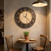 Wooden Wall Clock Quiet Timepiece Cordless for Interior Decoration, Guesthouse