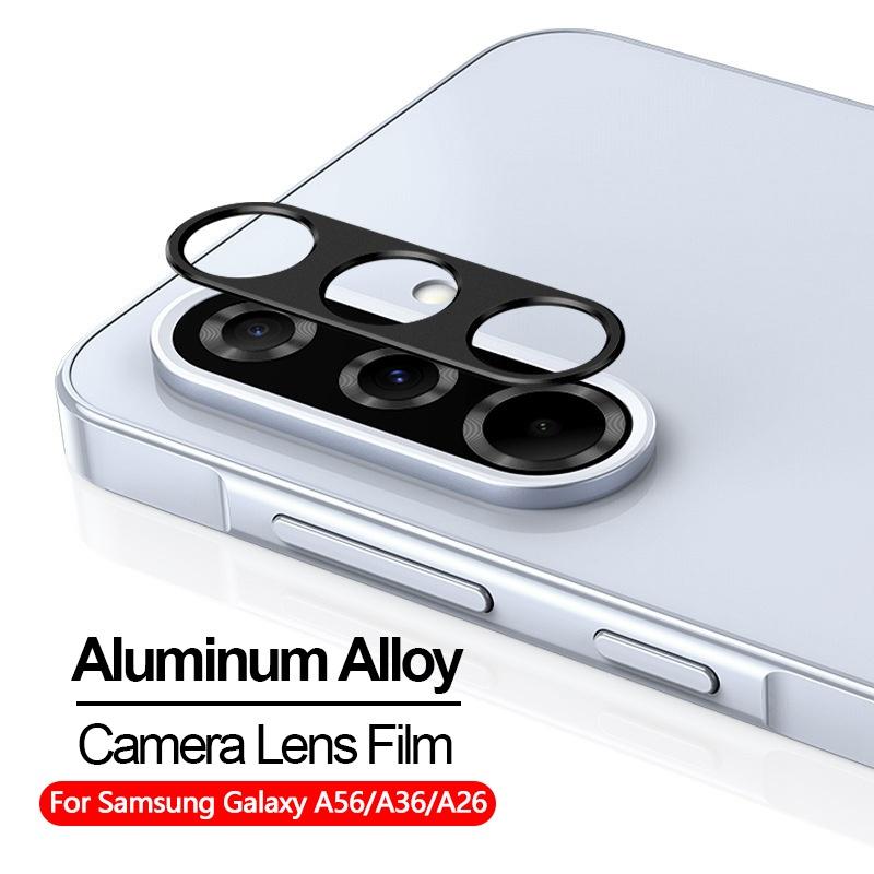 1PCS Ultra HD Aluminum Metal Rear Camera Protector Film For Samsung Galaxy A56 A36 A26 Y8 Black Lens Glass Cap Phone Accessorios