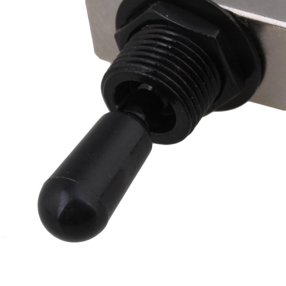 BQLZR Black Electric Guitar Enclosed 3 Way Toggle Switch Pickup Selector Switch with Black Cap