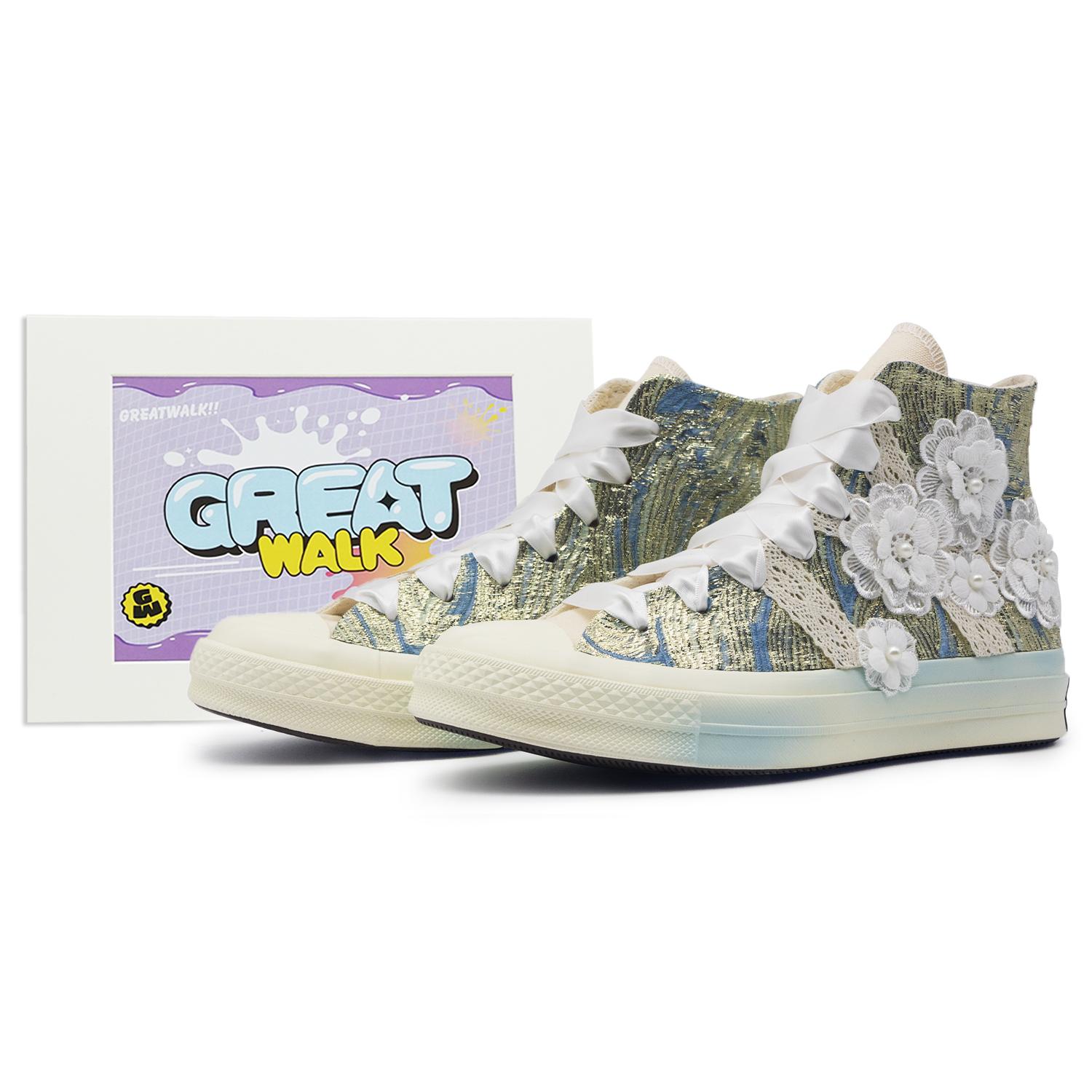 

Converse 1970s High top Canvas Shoes Unisex Gold White Blue 162053C(Team322-) 42