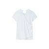 Anta Champion Fitness Training Series Solid Color Letter Round Neck Short Sleeve T-Shirt Women Tops Paper-White 162330115-1