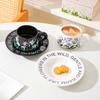 Pastoral Style Ceramic Coffee Cup Saucer Set Afternoon Tea Cup Dessert Combination High End Fresh Literary Romantic