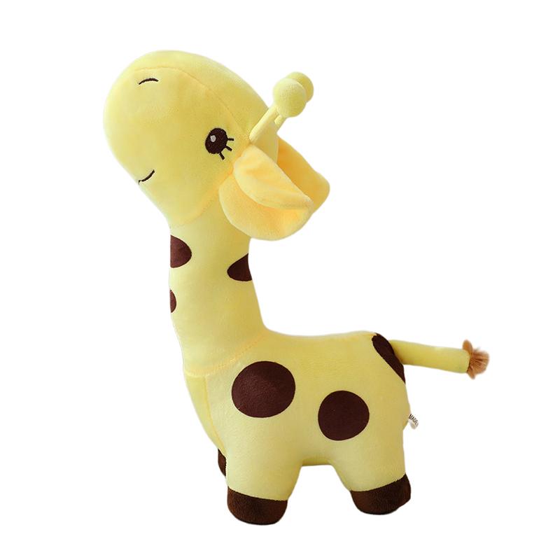 Cute Standing Giraffe Stuffed Doll Colorful Happy Cartoon Plush Toy Appeasing Animal Xmas Gift