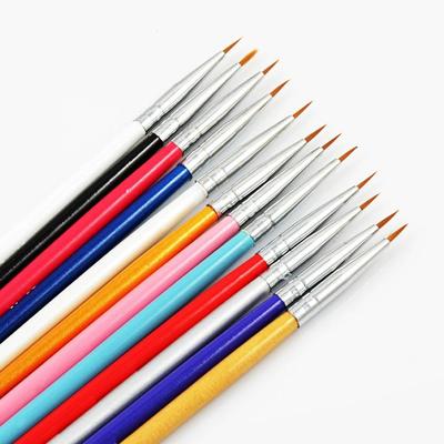 12Pcs/Lot Nail Art Brush Design Brushes Pen Fine Details Liner Tips Drawing Paint Set Tool