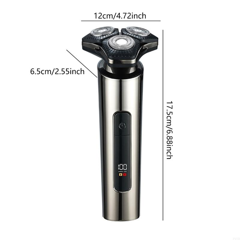 Multifuntional Small Electric Shaver with Three Head Designs IPX7 Rechargeable Beard Trimmer for Various Skin Types