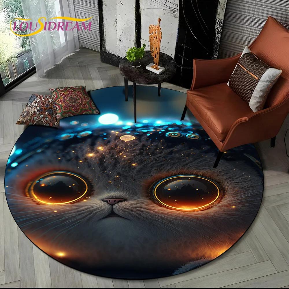 3D Mysteriou Sun Moon Tarot Mandala Magic Round Area Carpet Rug for Living Room Bedroom Kid Playroom Decor,Pet Area Rug Non-slip