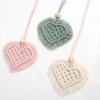 Fashion Car Home Garden Hand-woven Love Pendant Auto Rear View Mirror Ornament
